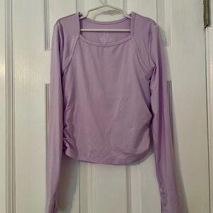 Tek Gear Purple Fitted Ruched Blouse